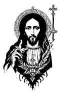 Catholic tattoo design idea