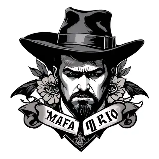mafia tattoo design idea
