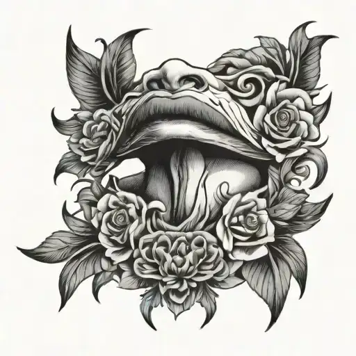 Throat tattoo design idea