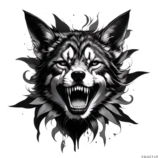 Ahegao tattoo design idea