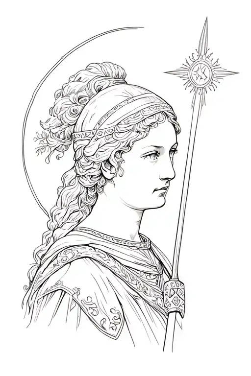 Joan of arc tattoo design idea