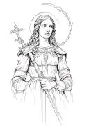 Joan of arc tattoo design idea