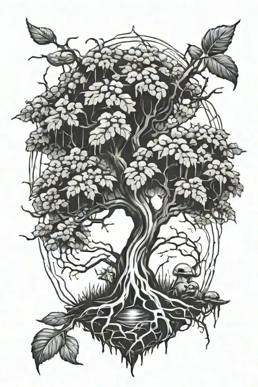 poison tree tattoo design idea