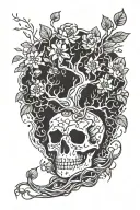 poison tree tattoo design idea