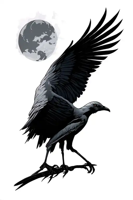 Moto crane tattoo design idea