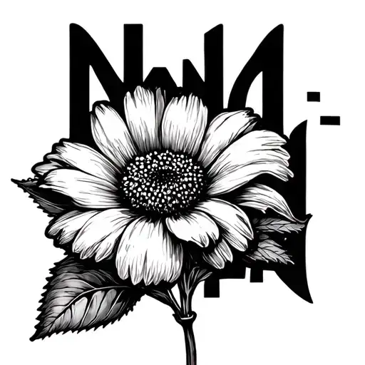 "NANA" flower tattoo design idea