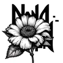 "NANA" flower tattoo design idea