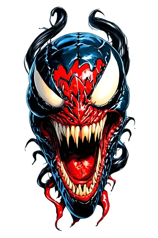 "mess with the best die like" venom marvel tattoo design idea