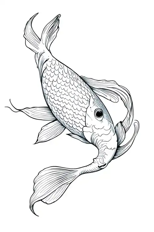 koi fish tattoo design idea