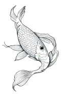 koi fish tattoo design idea