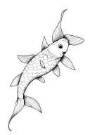 koi fish tattoo design idea