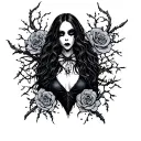 suicide dark goth tattoo design idea
