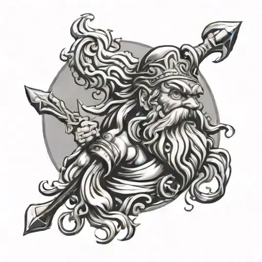 King Neptune tattoo design idea