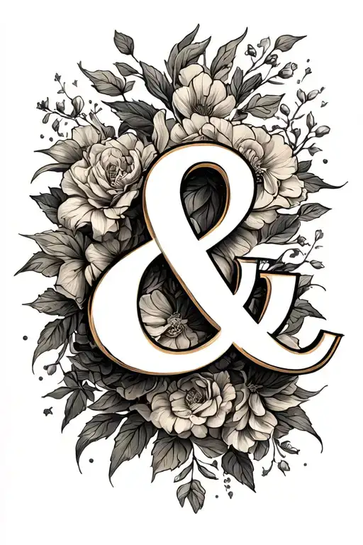 Ampersand styled tattoo design idea
