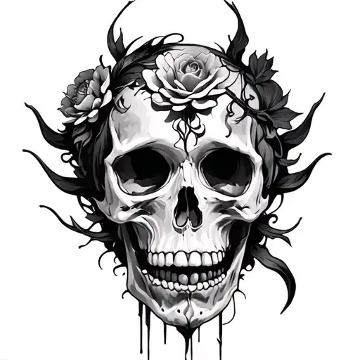 I would like a tattoo that represents death, from the perspective of living the present, with the Mori Frara. tattoo design idea