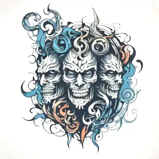 evil speak no evil tattoo design idea