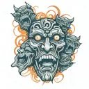 evil speak no evil tattoo design idea