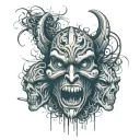 evil speak no evil tattoo design idea