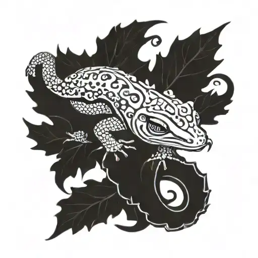 Salamander tattoo design idea
