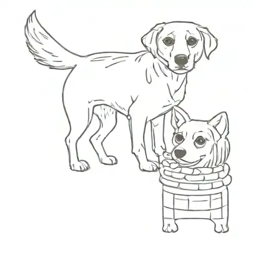 Tessa and Molly are my nieces, need their names and waffles is my dog so in need waffles with syrup, no dogs in picture  tattoo design idea