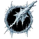 Icicle tattoo design idea