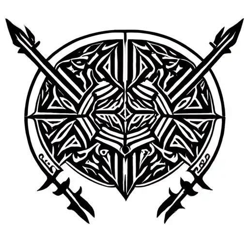  three Roman Legion Shield Formation tattoo design idea