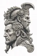 David with Goliaths Head tattoo design idea