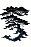 akatsuki clouds with Japanese maple tree tattoo design idea