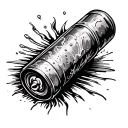 "Ripple in Still Water" tie dye shotgun shell tattoo design idea