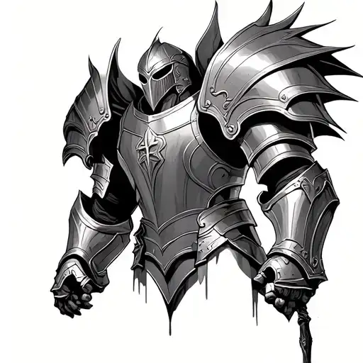 the full armor of god scripture outlining armor tattoo design idea