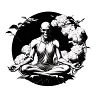 puppet master meditating tattoo design idea