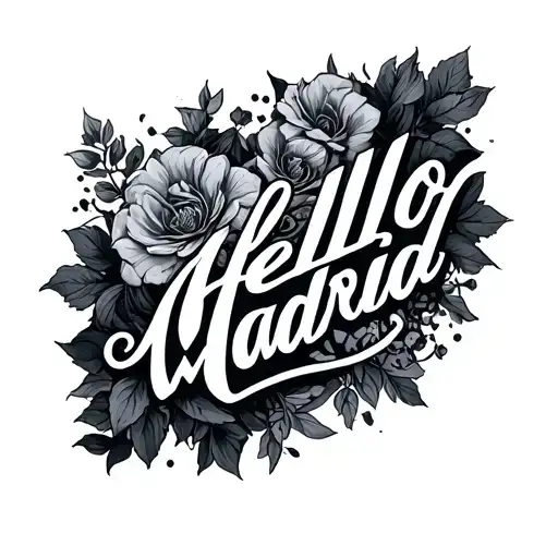 Hello Madrid tattoo design idea