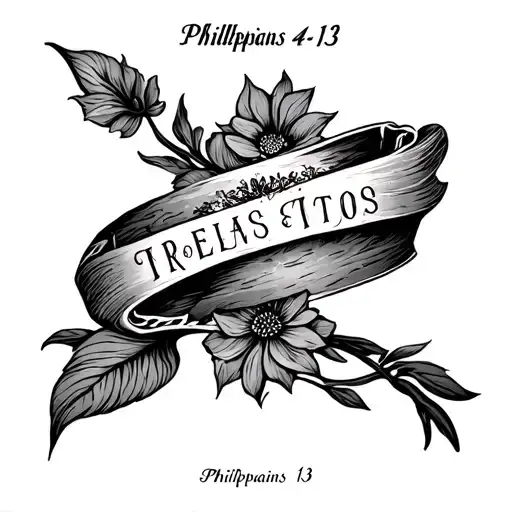 Philippians 4 13 tattoo design idea