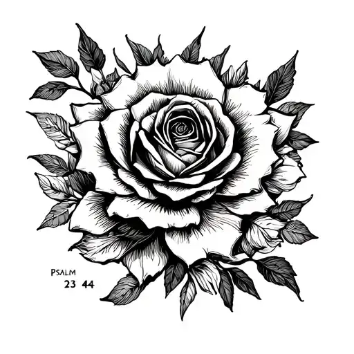 Psalm 23 4 tattoo design idea