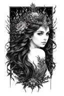 ametrius goddess tattoo design idea
