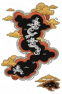 Akatsuki clouds tattoo design idea
