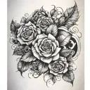 A random post tattoo design idea