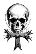 skull crosses  tattoo design idea