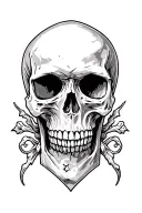 skull crosses  tattoo design idea