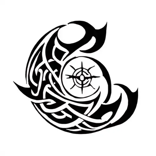Tattooing Nordic Runes and Polynesian tribal tattoo tattoo design idea