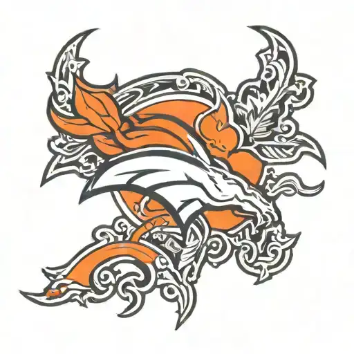 denver broncos logo tattoo design idea
