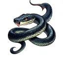 black mamba Snake tattoo design idea