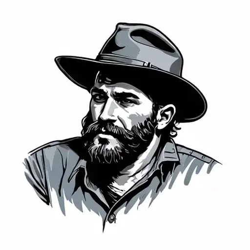 blue collar job tattoo design idea