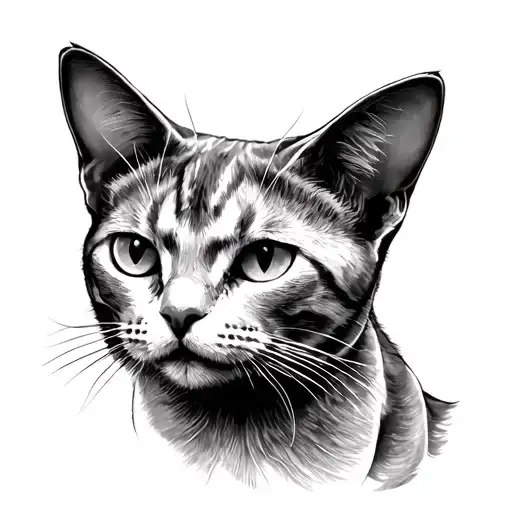 Cat Silhouette tattoo design idea