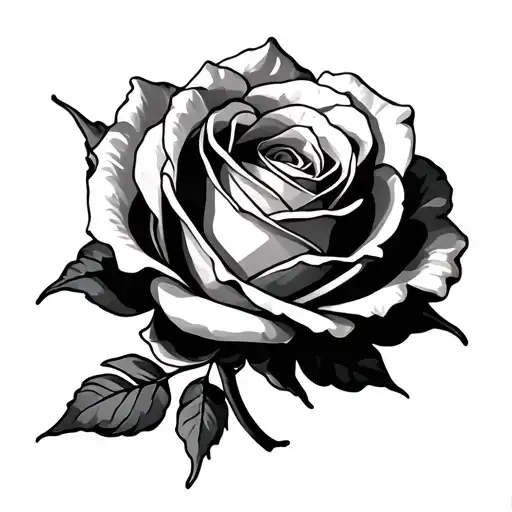 Rose Bud tattoo design idea