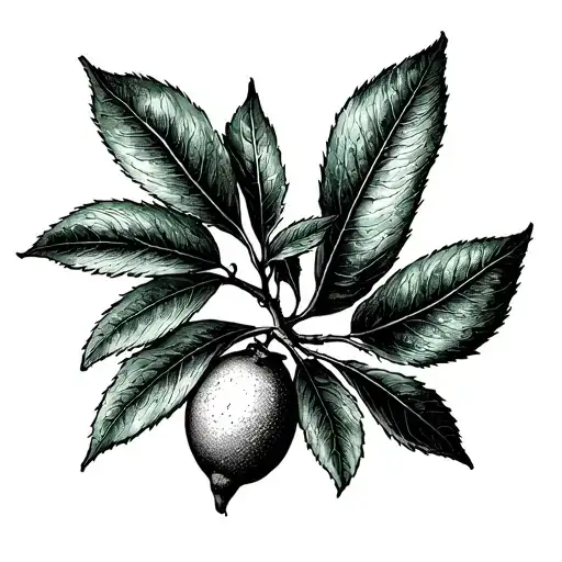 Lemon Tree Branch tattoo design idea