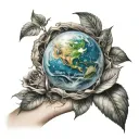 Gradient of beginning to life to life being born.  From right arm bicep, baren earth being progressed to full life to my tattoo design idea