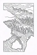 downtown battle mountain tattoo design idea