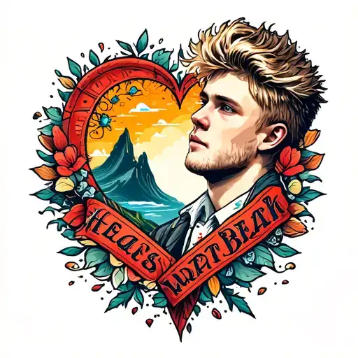 Niall Horan's album Heartbreak weather themed tattoo tattoo design idea