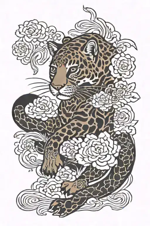 Cougar tattoo design idea